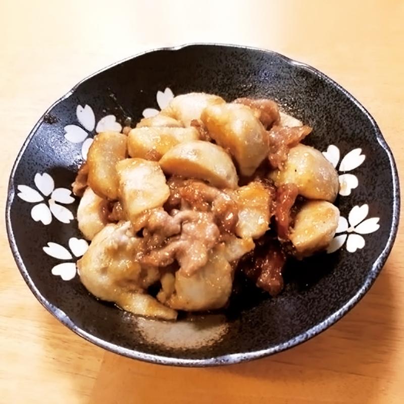 170.里芋と豚肉の照り焼き